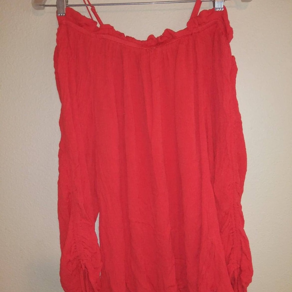 Coral blouse
